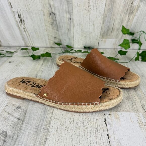 Sam Edelman brown Leather ANDY Espadrille Style Sz 9.5M - Picture 1 of 9